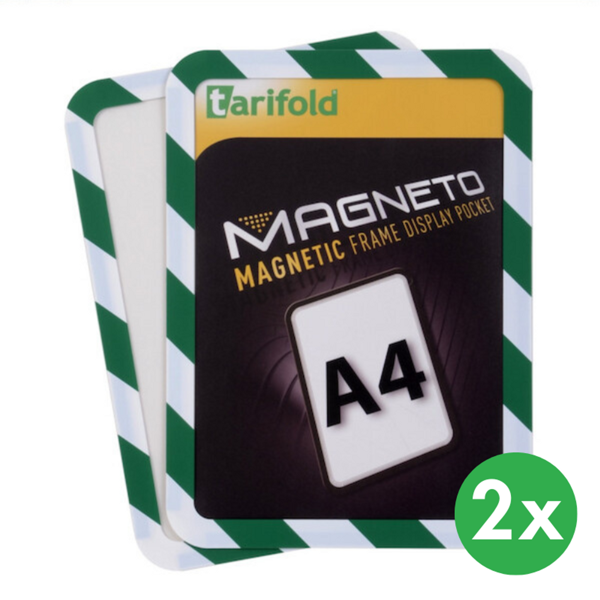Kieszeń magnetyczna A4, 2 szt., zielono-biała