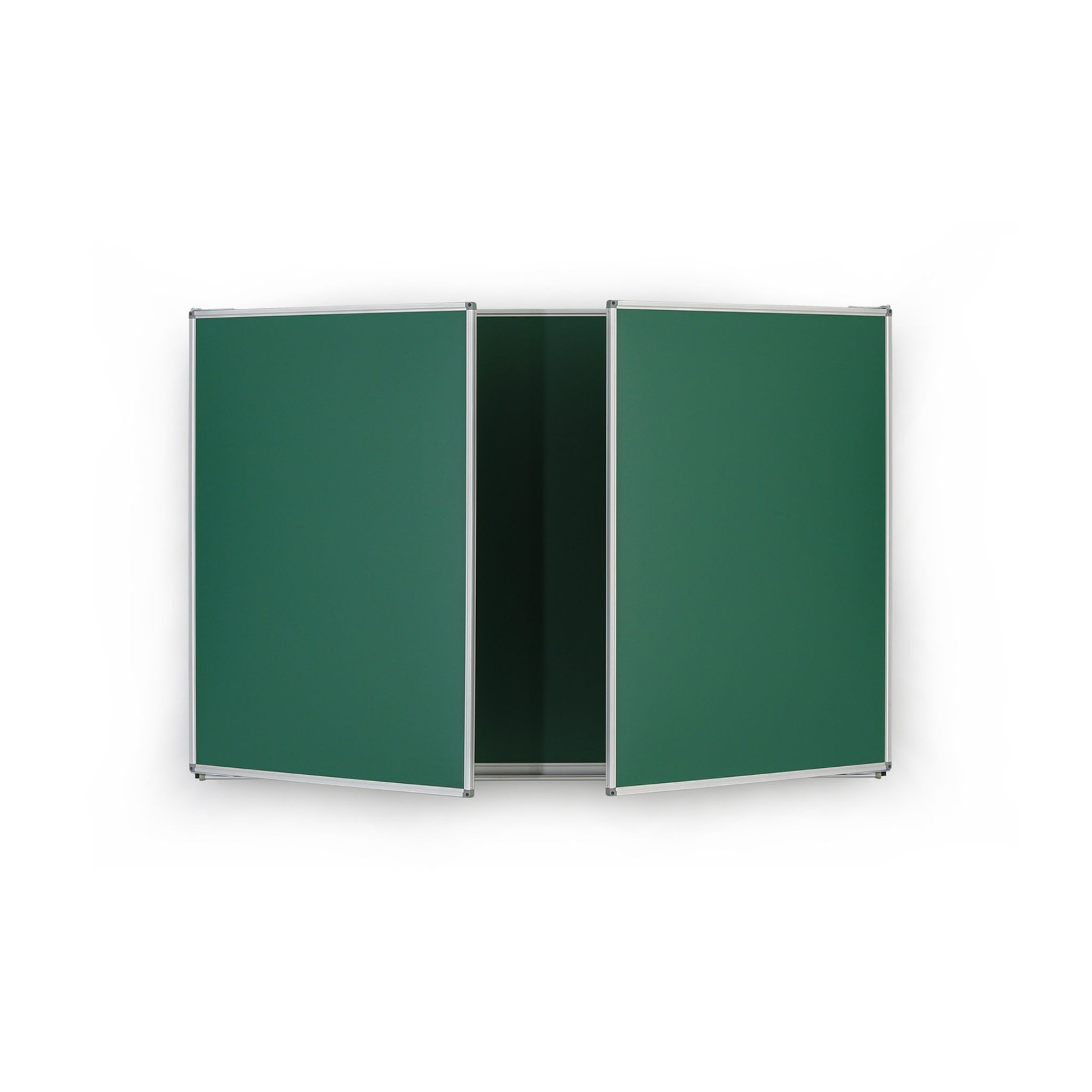 Klappbare grüne Keramik-Kreidetafel, magnetisch, 2400 x 900 mm
