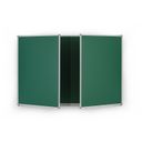 Klappbare grüne Keramik-Kreidetafel, magnetisch, 3000 x 1000 mm