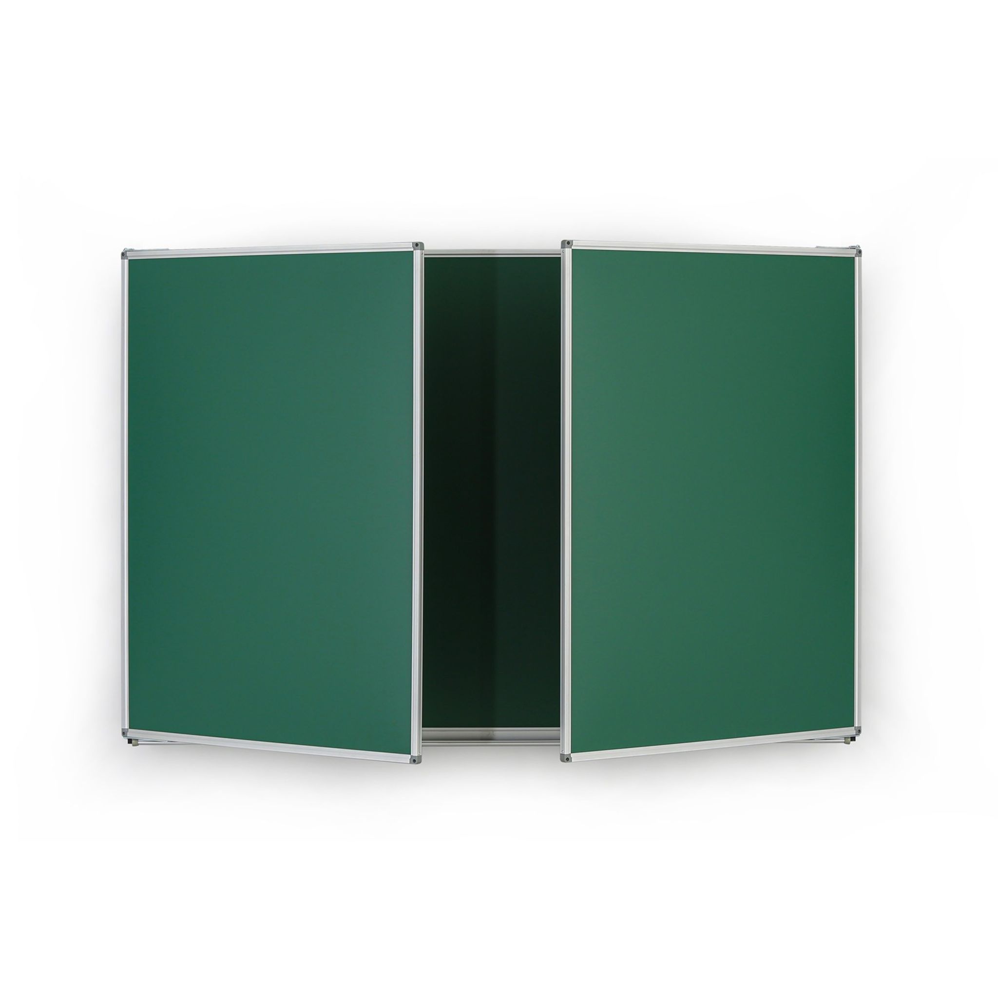 Klappbare grüne Keramik-Kreidetafel, magnetisch, 3000 x 1000 mm