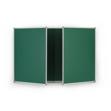Klappbare grüne Keramik-Kreidetafel, magnetisch, 3000 x 1000 mm
