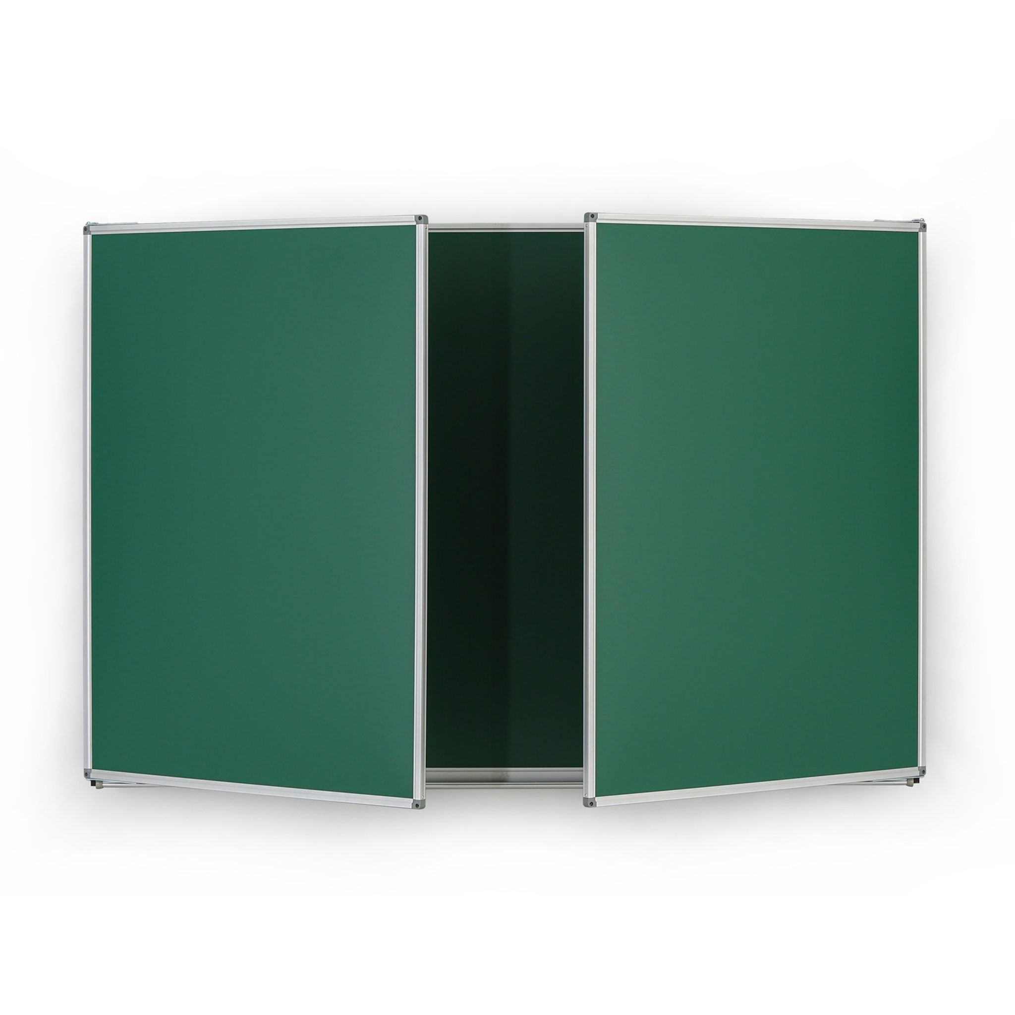 Klappbare grüne Keramik-Kreidetafel, magnetisch, 3600 x 1200 mm