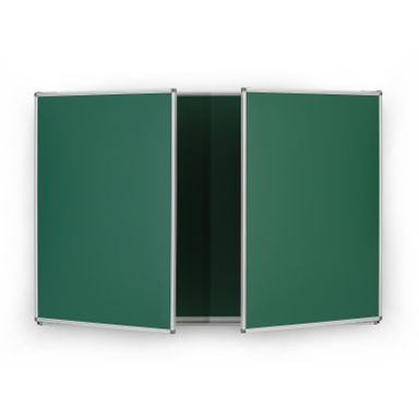 Klappbare grüne Keramik-Kreidetafel, magnetisch, 3600 x 1200 mm