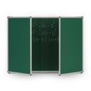 Klappbare grüne Keramik-Kreidetafel, magnetisch, 3600 x 1200 mm