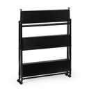 Klappbares Metallregal mit Rollen, 1018 x 930 x 405 mm, schwarz