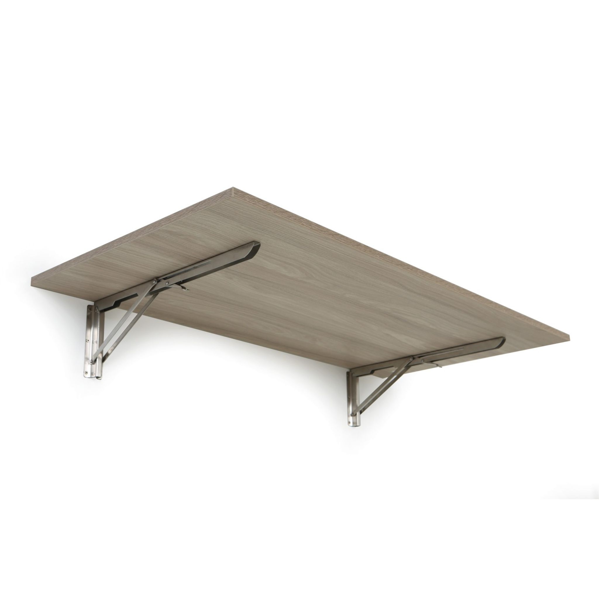 Klapptisch an der Wand, 1200 x 600 mm, Tragfähigkeit 30 kg, Eiche natur