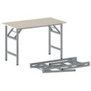 Klapptisch FAST READY, 120x60 cm, graues Gestell, Eiche natur
