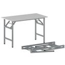 Klapptisch FAST READY, 120x60 cm, graues Gestell, grau