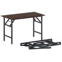 Klapptisch FAST READY, 120x60 cm, schwarzes Metallgestell, Nussbaum