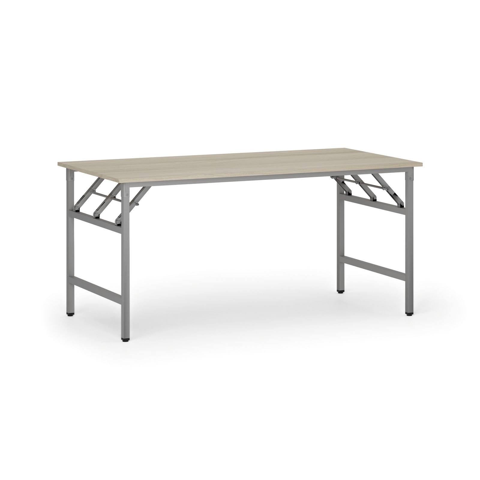 B2B Partner Klapptisch FAST READY, 160x80 cm, graues Gestell, Eiche natur