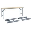 Klapptisch FAST READY, 170x50 cm, graues Gestell, Eiche natur