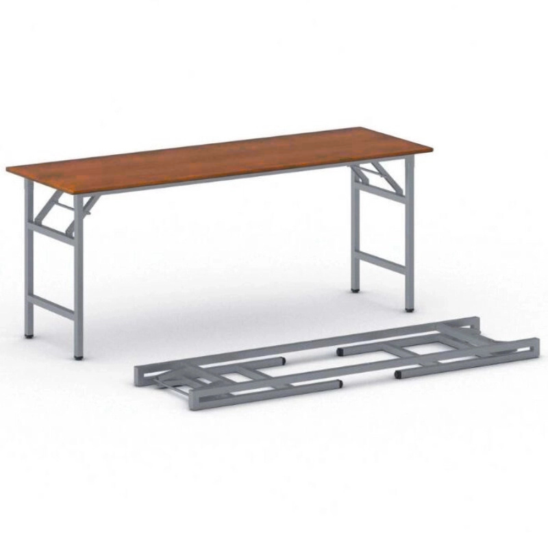 B2B Partner Klapptisch FAST READY, 170x50 cm, graues Gestell, Kirschbaum