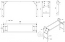Klapptisch FAST READY, 170x50 cm, graues Gestell, Nussbaum