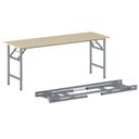 Klapptisch FAST READY, 170x50 cm, graues Metallgestel, Birke