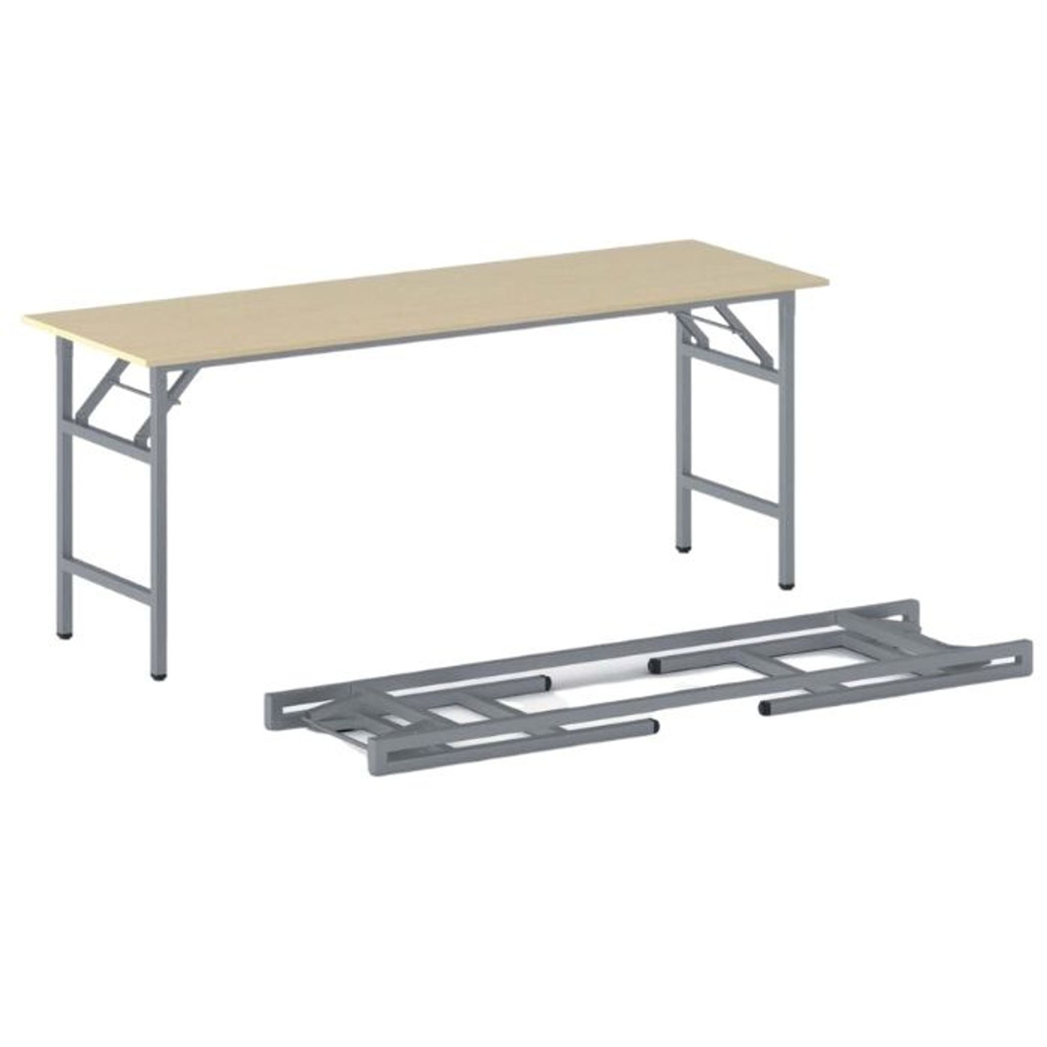Klapptisch FAST READY, 170x50 cm, graues Metallgestel