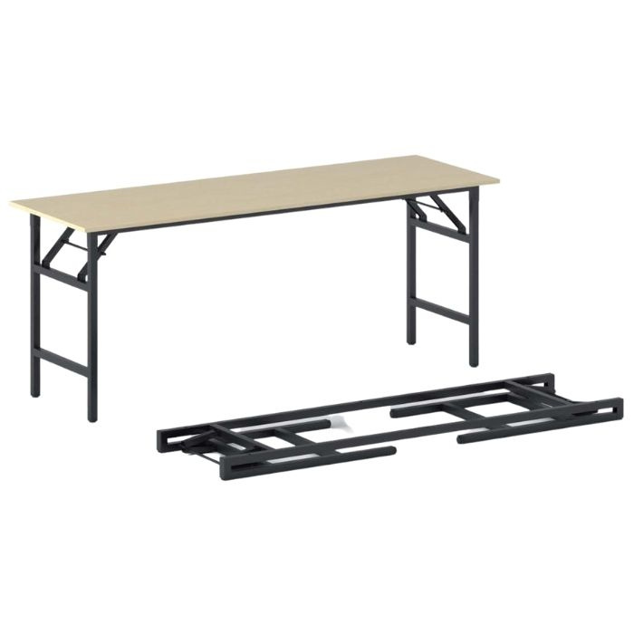 B2B Partner Klapptisch FAST READY, 170x50 cm, schwarzes Metallgestell, Birke