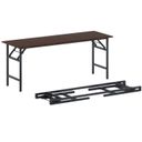 Klapptisch FAST READY, 170x50 cm, schwarzes Metallgestell, Nussbaum