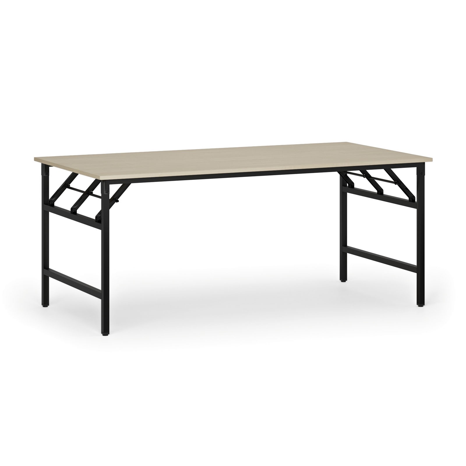 B2B Partner Klapptisch FAST READY, 180x90 cm, schwarzes Gestell, Birke