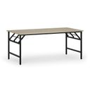 Klapptisch FAST READY, 180x90 cm, schwarzes Gestell, Eiche natur