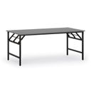 Klapptisch FAST READY, 180x90 cm, schwarzes Gestell, Graphit