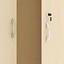 Kleiderschrank ARRISTO LUX mit Ausschub, 800 x 400 x 1836 mm, Birke
