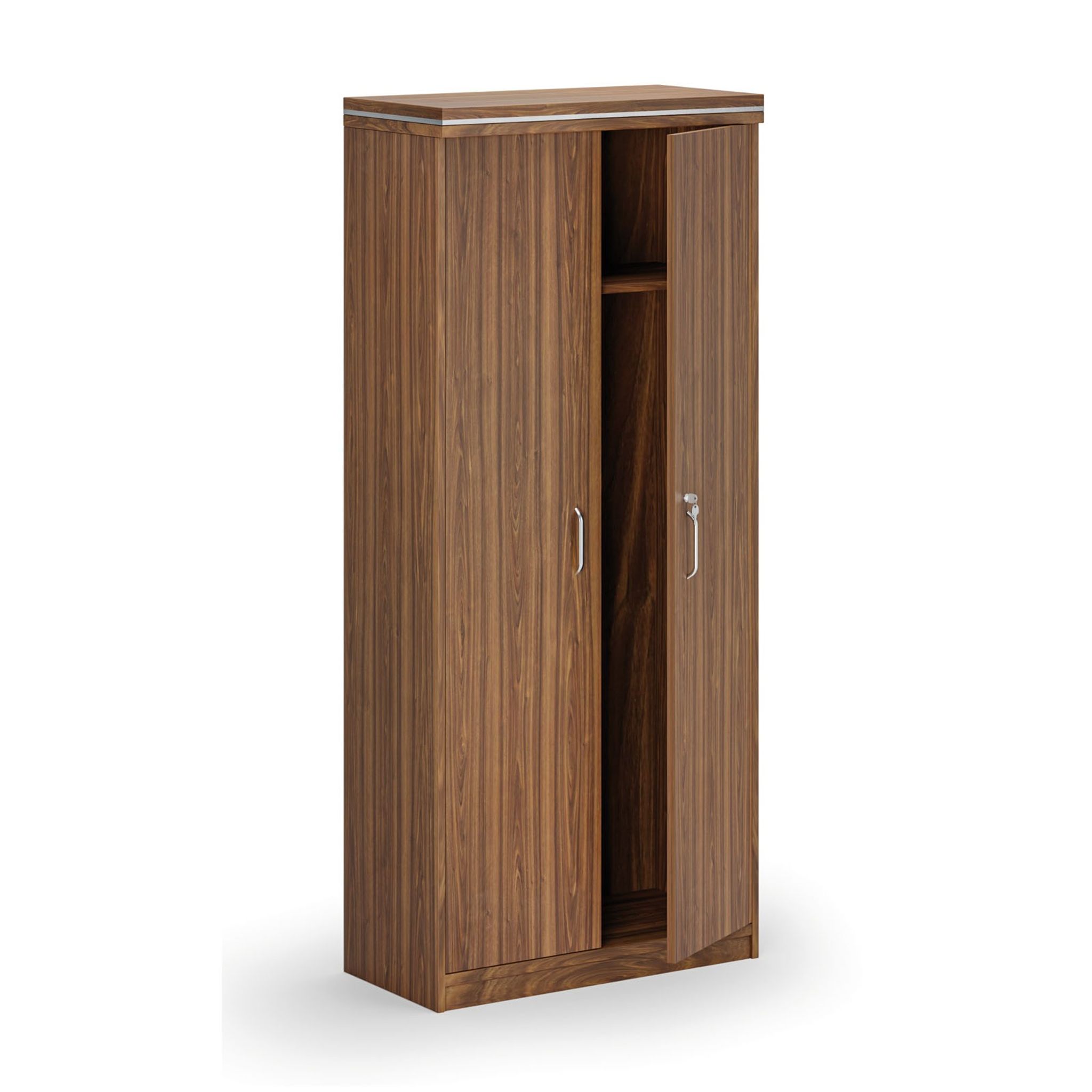 Kleiderschrank ARRISTO LUX mit Ausschub, 800 x 400 x 1836 mm, Nussbaum