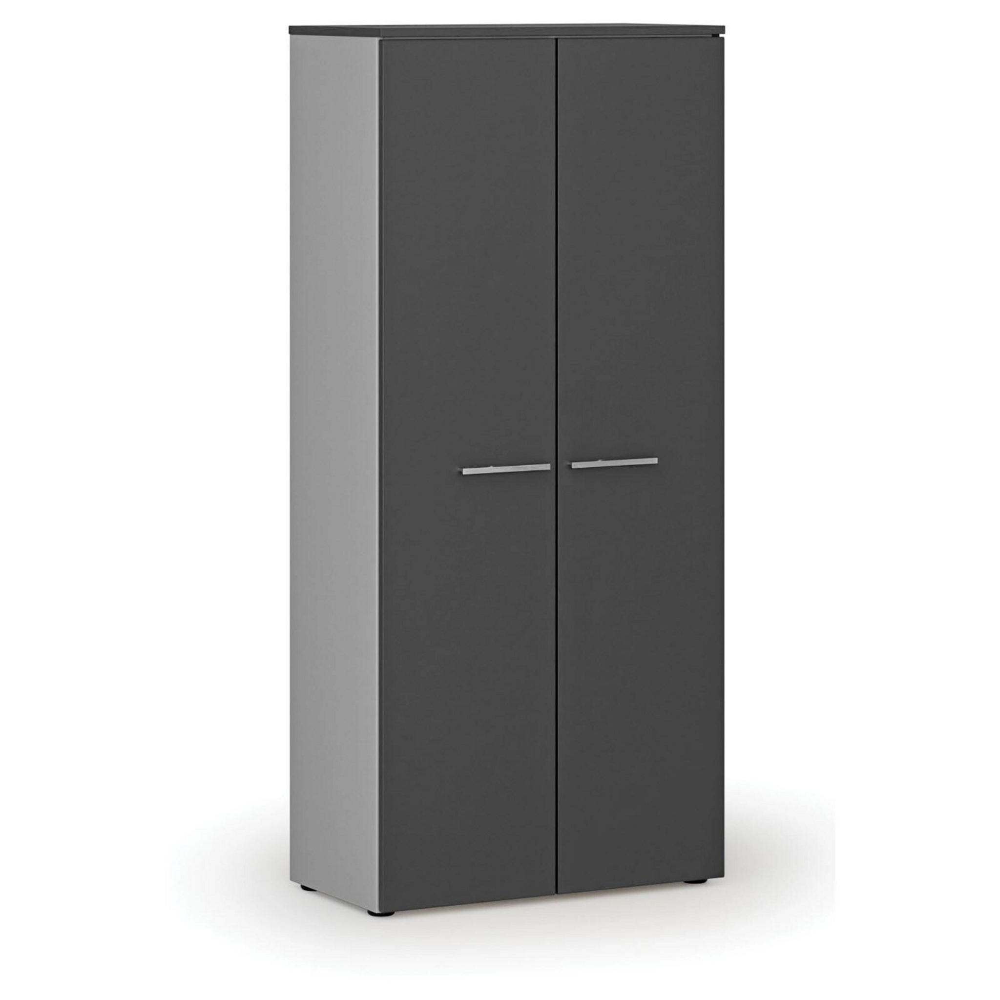 Kleiderschrank mit Auszug PRIMO GRAY, 1781 x 800 x 420 mm, grau/Graphit