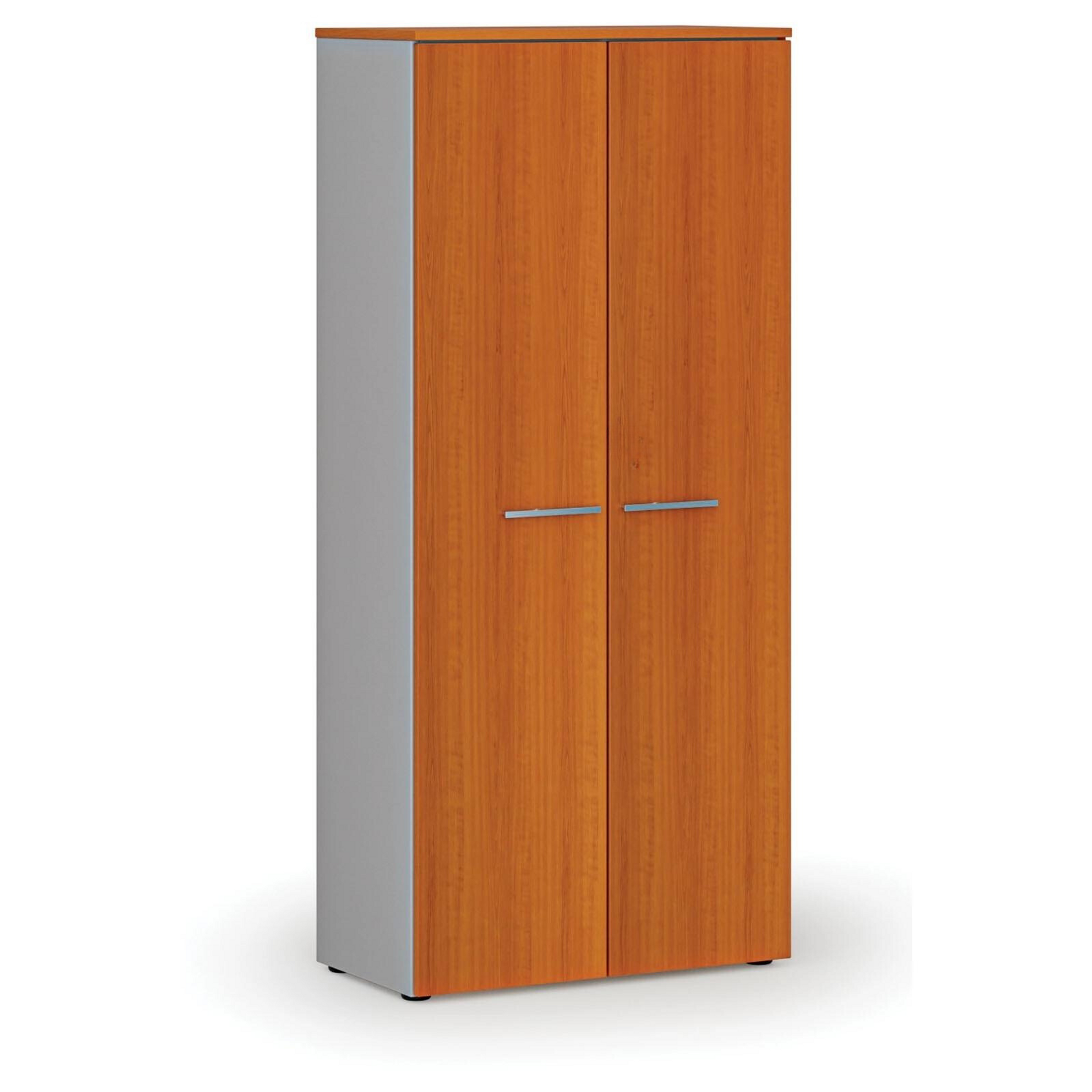 Kleiderschrank mit Auszug PRIMO GRAY, 1781 x 800 x 420 mm, grau/Kirsche