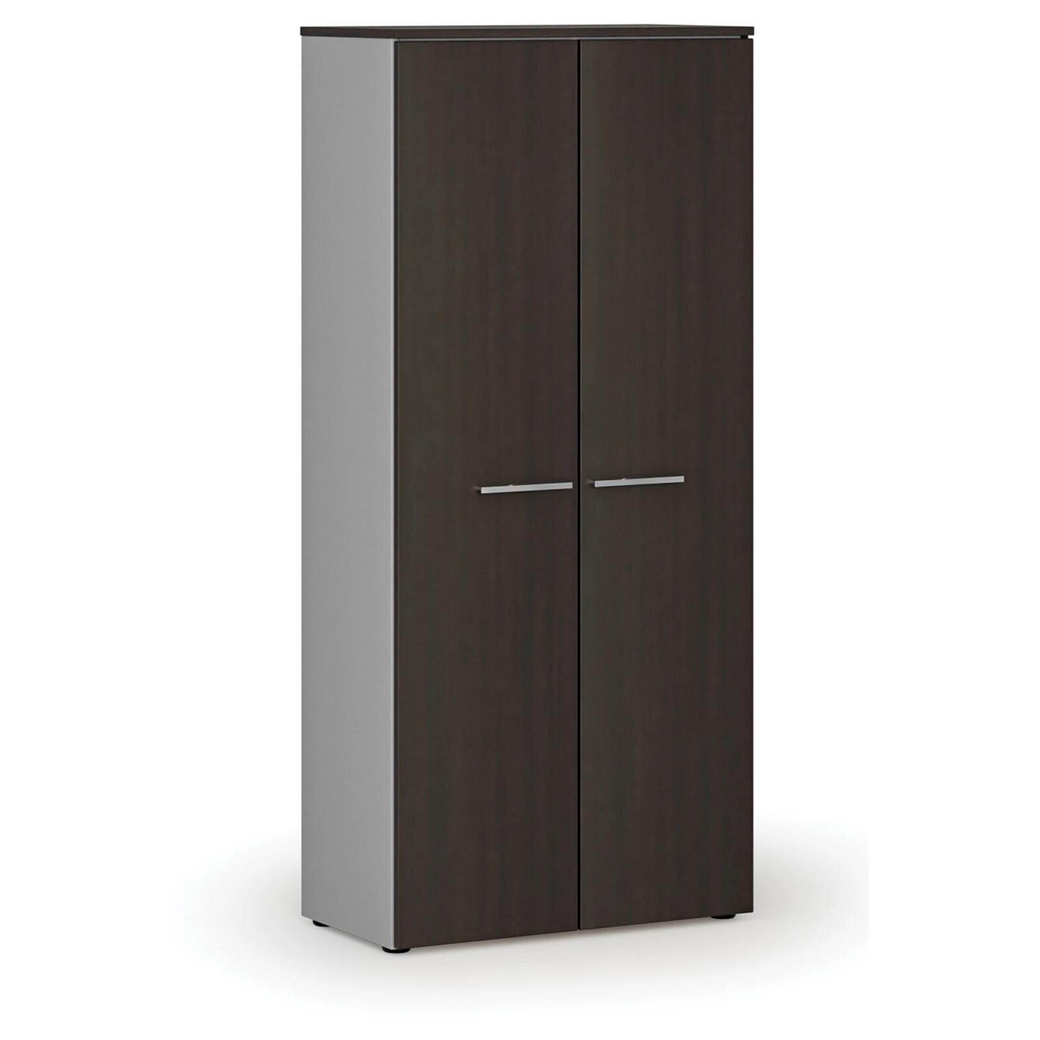 Kleiderschrank mit Auszug PRIMO GRAY, 1781 x 800 x 420 mm, grau/Wenge