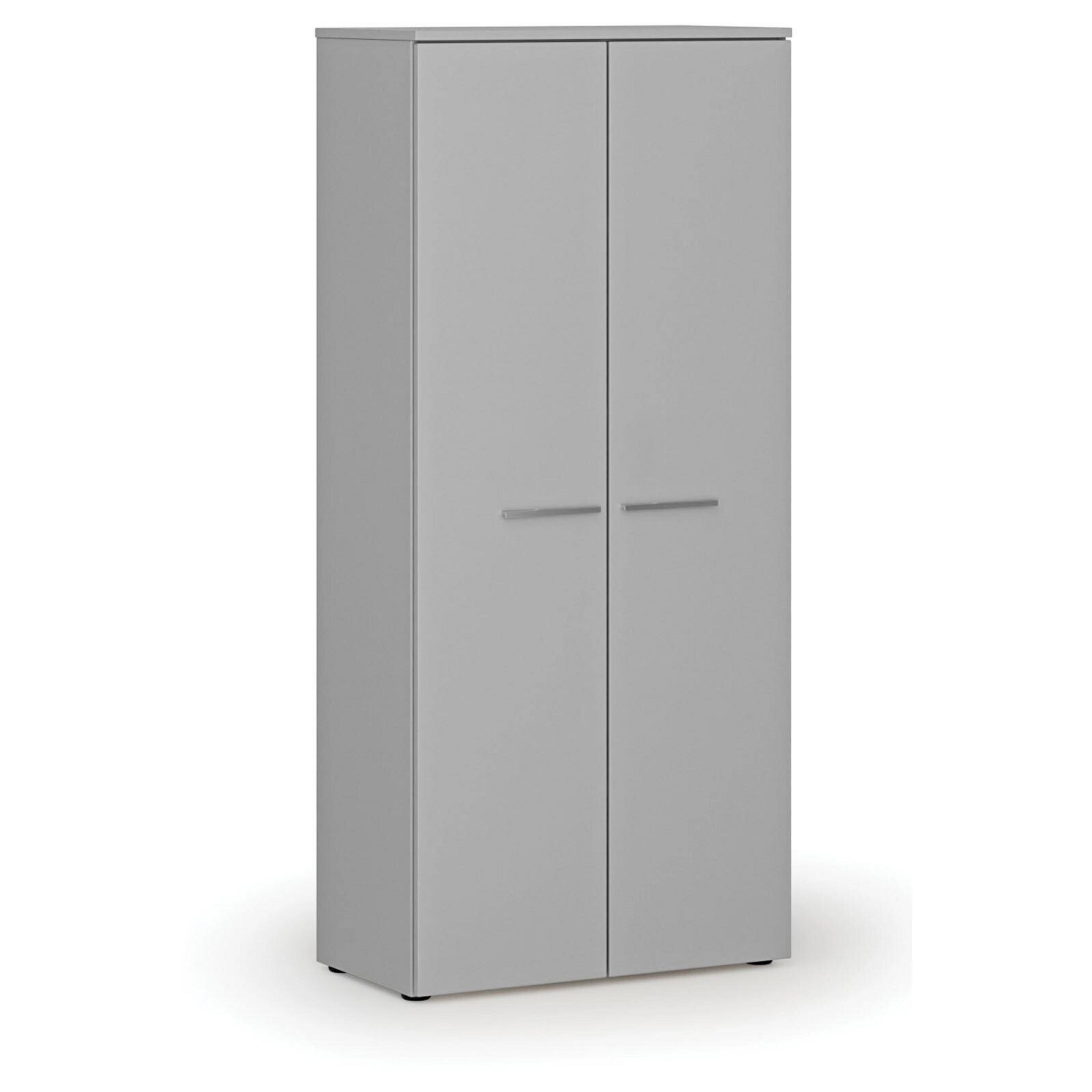 Kleiderschrank mit Auszug PRIMO GRAY, 1781 x 800 x 420 mm, grau