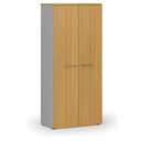 Kleiderschrank mit Auszug PRIMO GRAY, 800 x 420 x 1781 mm, grau/Buche