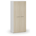 Kleiderschrank mit Auszug PRIMO WHITE, 800 x 420 x 1781 mm, Eiche weiß/natur