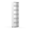Knihovna SILVER LINE, 1 sloupec, 2230 x 600 x 400 mm, bílá