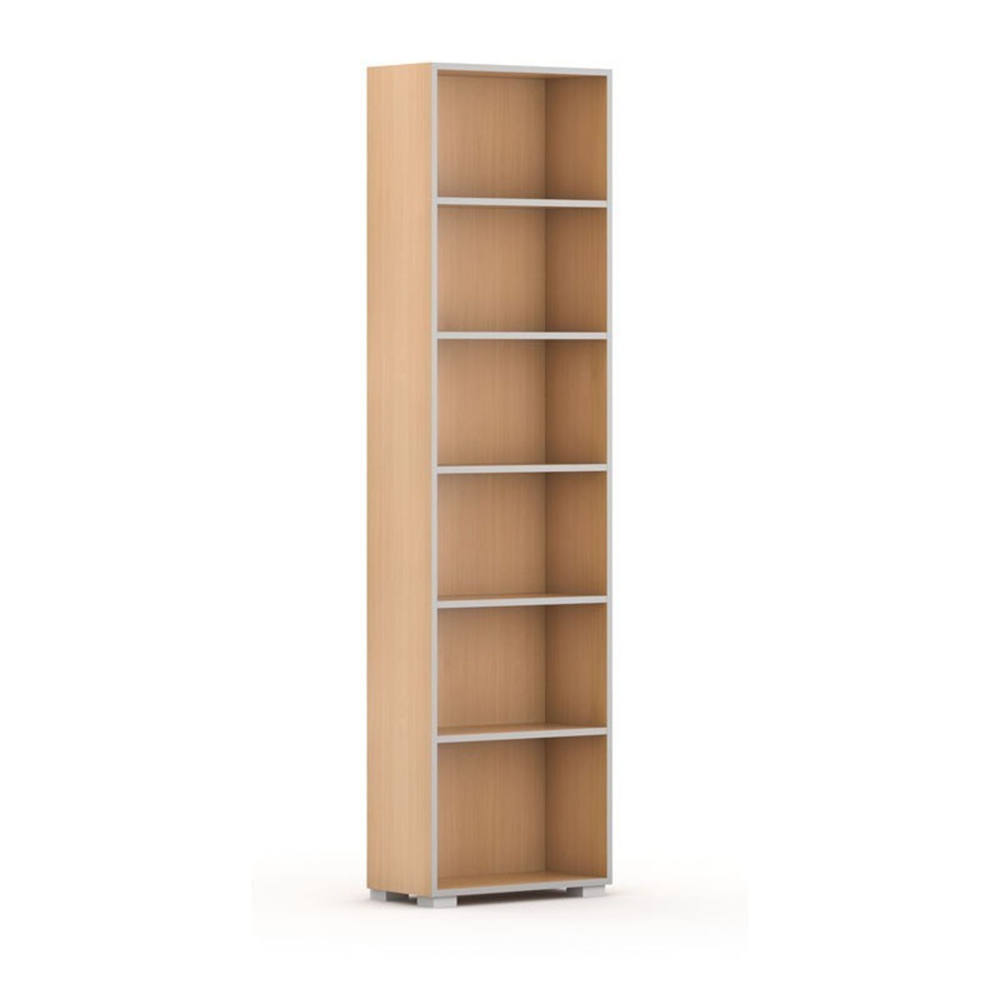 Knihovna SILVER LINE, 1 sloupec, 2230 x 600 x 400 mm, buk
