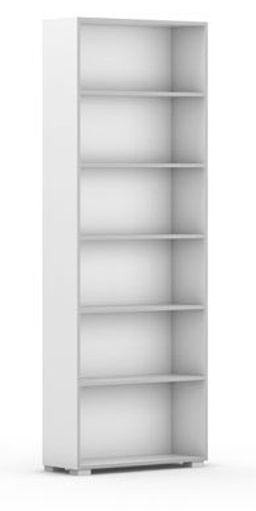 Knihovna SILVER LINE, bílá, 1 sloupec, 2230 x 800 x 400 mm