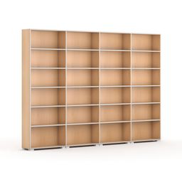Knihovna SILVER LINE, buk, 4 sloupce, 2230 x 3200  x 400 mm