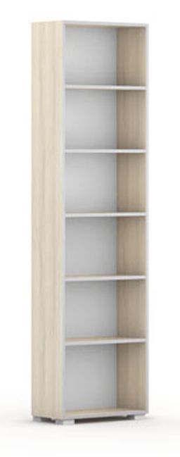 Knihovna SILVER LINE, dub přírodní, 1 sloupec, 2230 x 600 x 400 mm