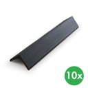 Koextrudierte Abschlussleisten für WPC-Terrassendielen, 50 × 2850 mm, 10 Stk., dunkelgrau