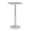 Koktailový stôl OLYMPO II, 660x660 mm, chrómovaná podnož, doska sivá