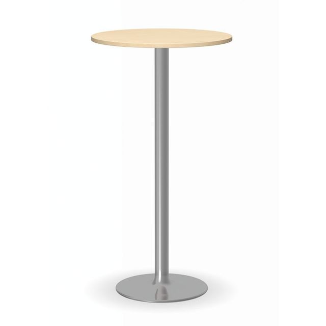 Koktailový stôl OLYMPO II, priemer 600 mm, chrómovaná podnož, doska breza