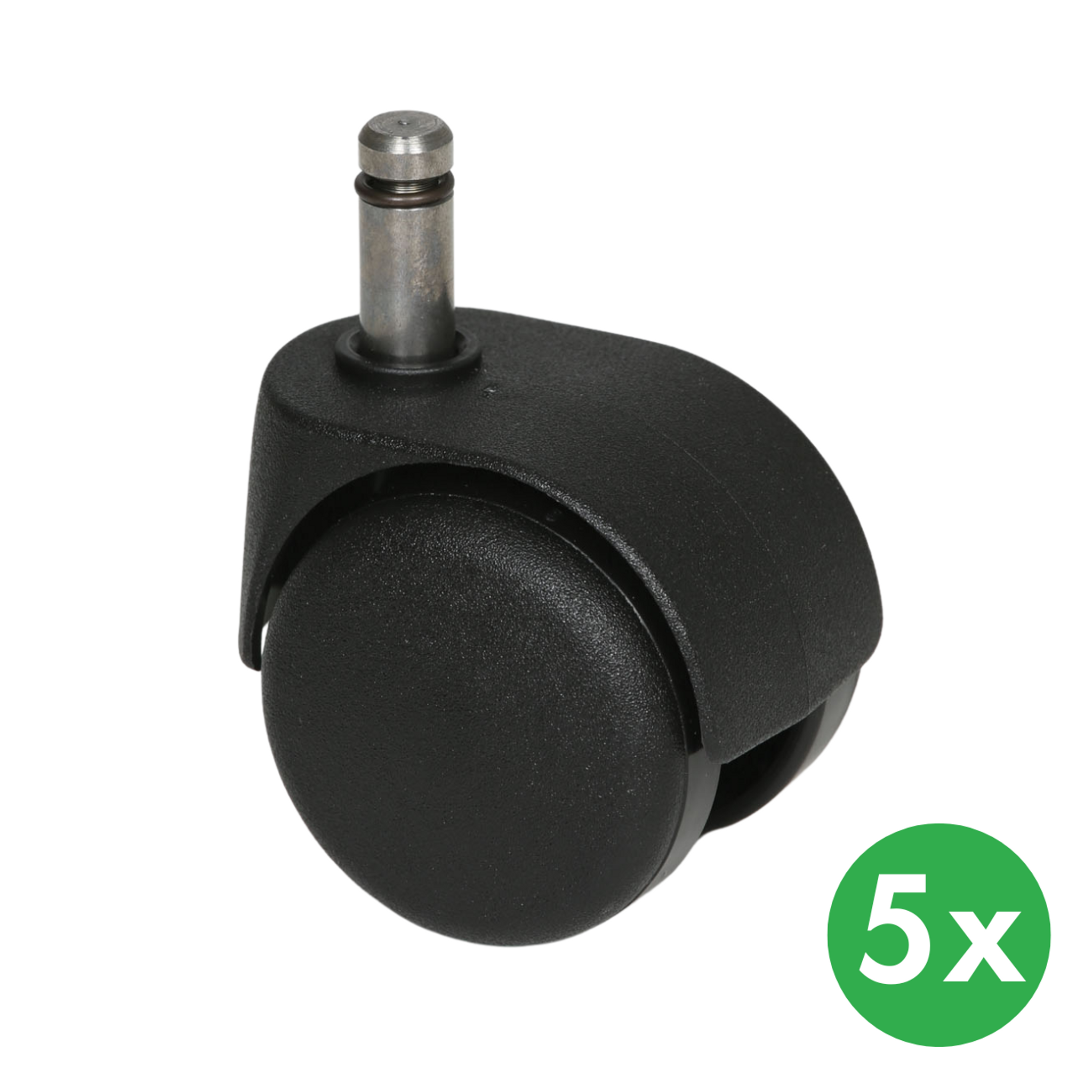 Kolečka pro kancelářské židle, 50 mm, pro měkké podlahy, 5 ks