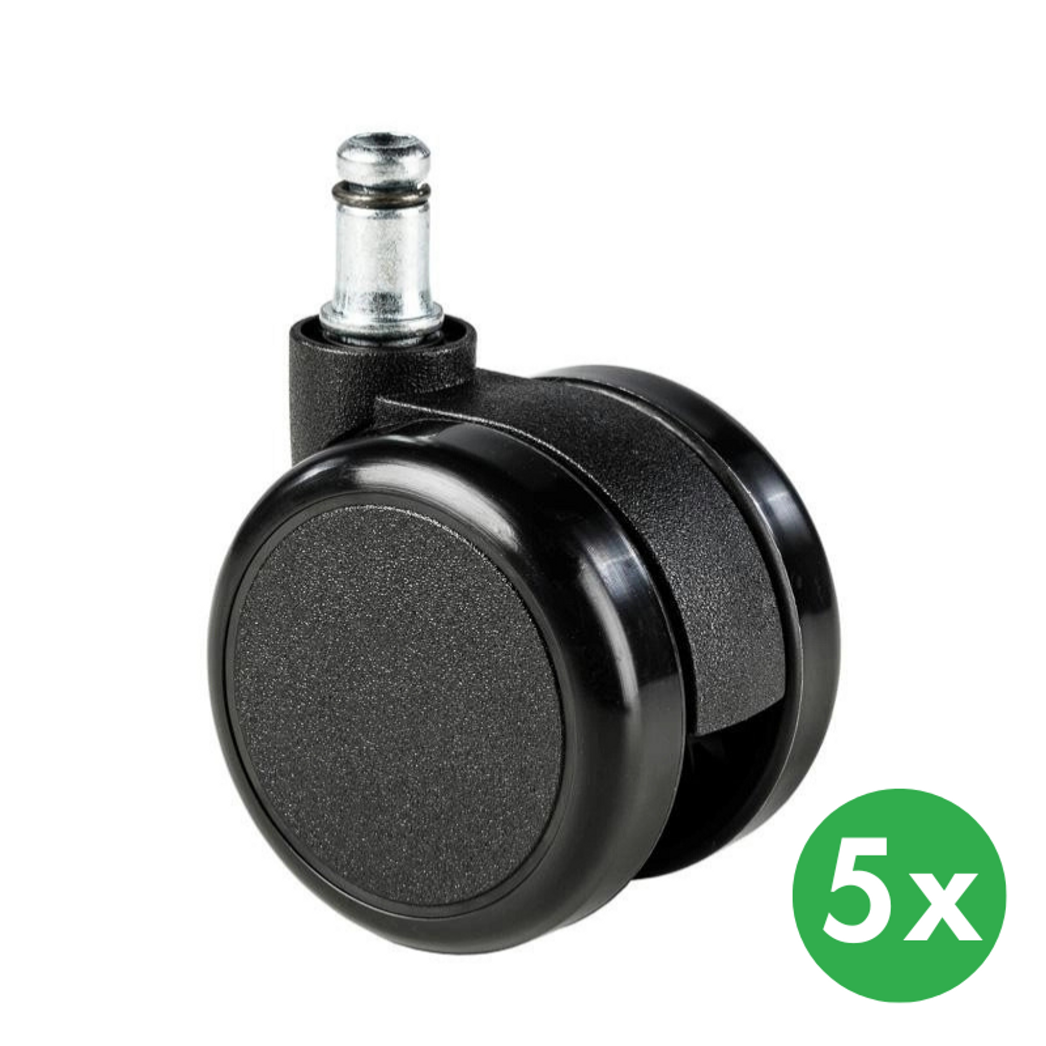 Kółka do krzeseł biurowych 60 mm do miękkich podłóg, kpl. 5 szt