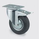 Koło TENTE transportowe z osłoną 160 mm, skrętne z hamulcem, guma czarna