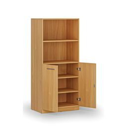 Kombi-Aktenschrank PRIMO, 800 x 500 x 1781 mm, Buche