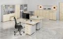 Kombi-Aktenschrank PRIMO GRAY, 800 x 500 x 1781 mm, grau/Eiche natur