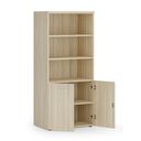 Kombi-Aktenschrank PRIMO WOOD, 800 x 500 x 1781 mm, Eiche natur