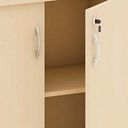 Kombi-Büroschrank ARRISTO LUX, 800 x 400 x 1836 mm, Birke