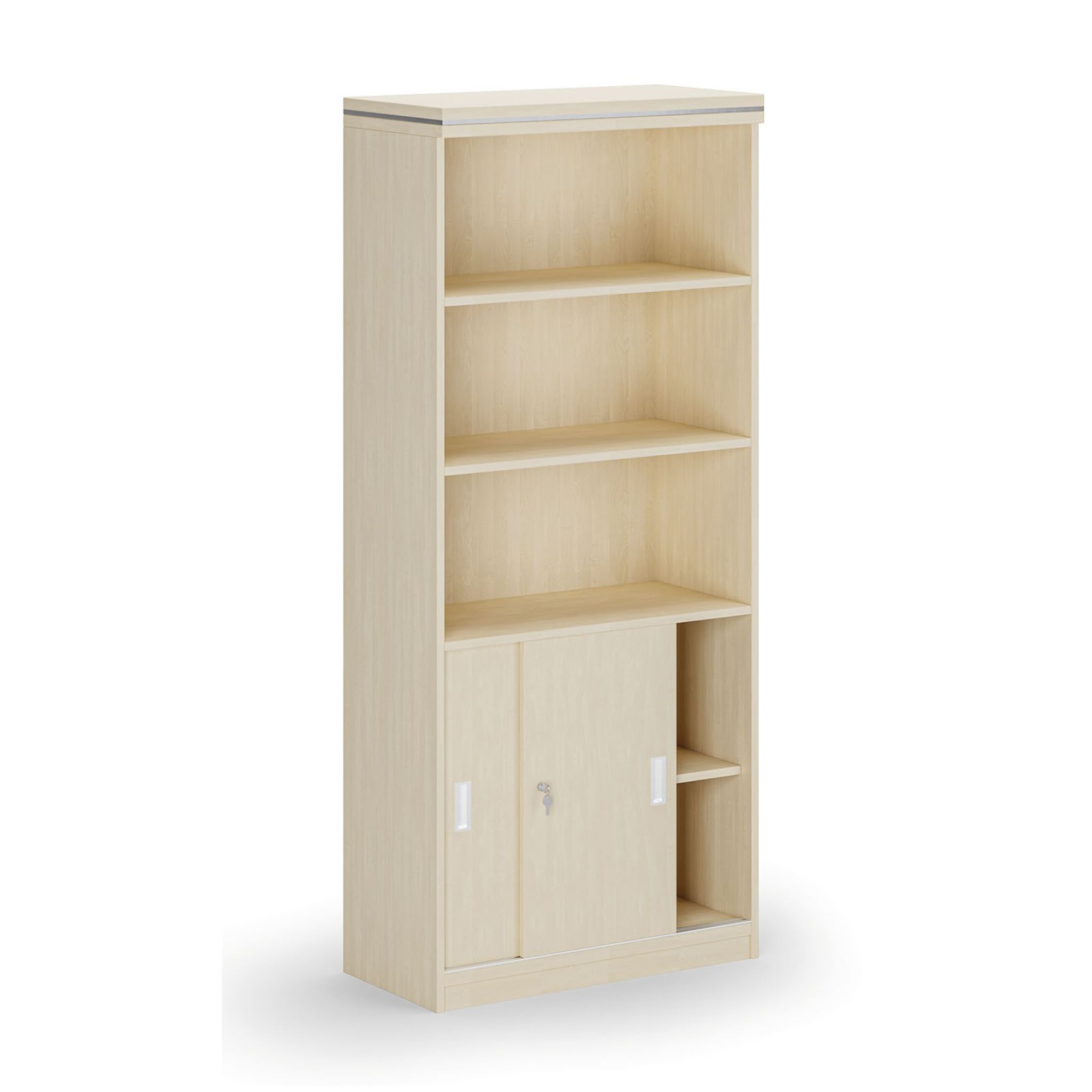 Kombinierter Büroschrank ARRISTO LUX, Schiebetüren, 800 x 400 x 1836 mm