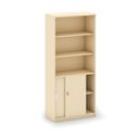 Kombi-Büroschrank MIRELLI, 800 x 400 x 1800 mm, Birke