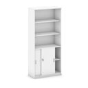 Kombi-Büroschrank MIRELLI A+, 800 x 400 x 1800 mm, weiß